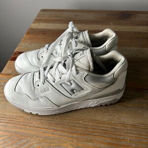 New Balance 690 White & Gray Leather Sneakers Womens Athletic‎ Shoes